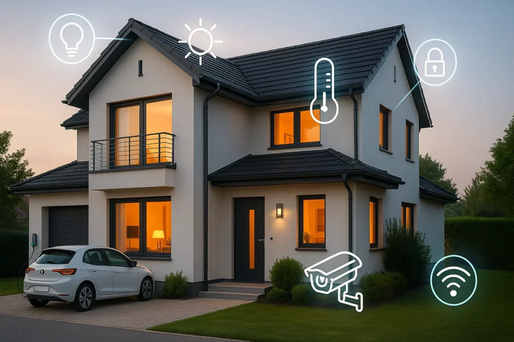 Smarthus - hus med ikoner